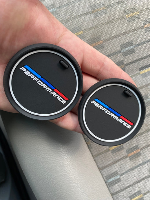 2PCS M Power Cup Holder Mats Pad for BMW