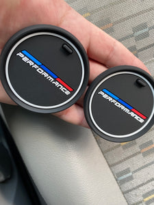 2PCS M Power Cup Holder Mats Pad for BMW