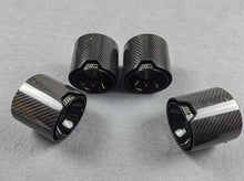 Load image into Gallery viewer, 4 Pcs ///M Carbon Fiber Exhaust Tip For BMW M3 G80 M4 G82 G83 2020+