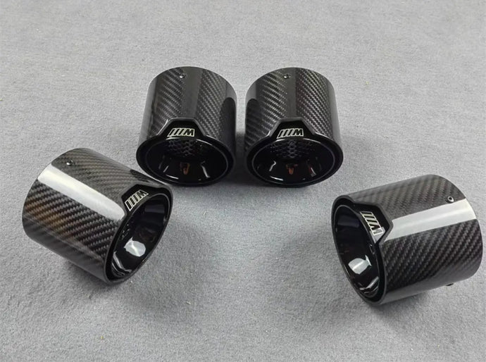 4 Pcs ///M Carbon Fiber Exhaust Tip For BMW M3 G80 M4 G82 G83 2020+