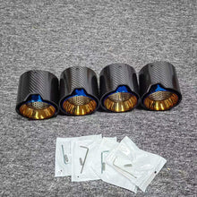 Load image into Gallery viewer, 4 Pcs ///M Carbon Fiber Exhaust Tip For BMW M3 G80 M4 G82 G83 2020+