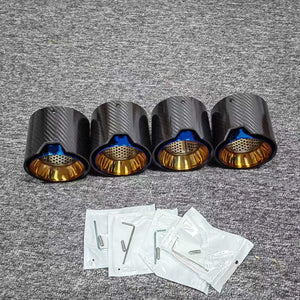 4 Pcs ///M Carbon Fiber Exhaust Tip For BMW M3 G80 M4 G82 G83 2020+