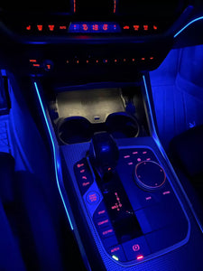 11 Colours Center Console LED Ambient Light Refit For BMW  3/4 Series G20 G22, M3/M4 G8X 2019-2024 (Automatic gearbox & LHD)